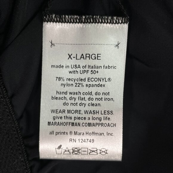 NWT Mara Hoffman Persephone One Piece Swimsuit Womens XL Black Square Neckline - Picture 14 of 14